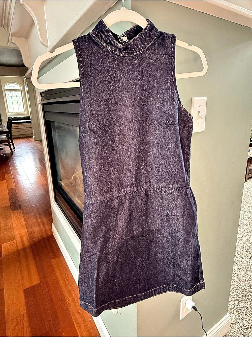 Amanda Uprichard Marshall Denim Mini Dress XS NWT Dark Wash - Picture 2 of 6